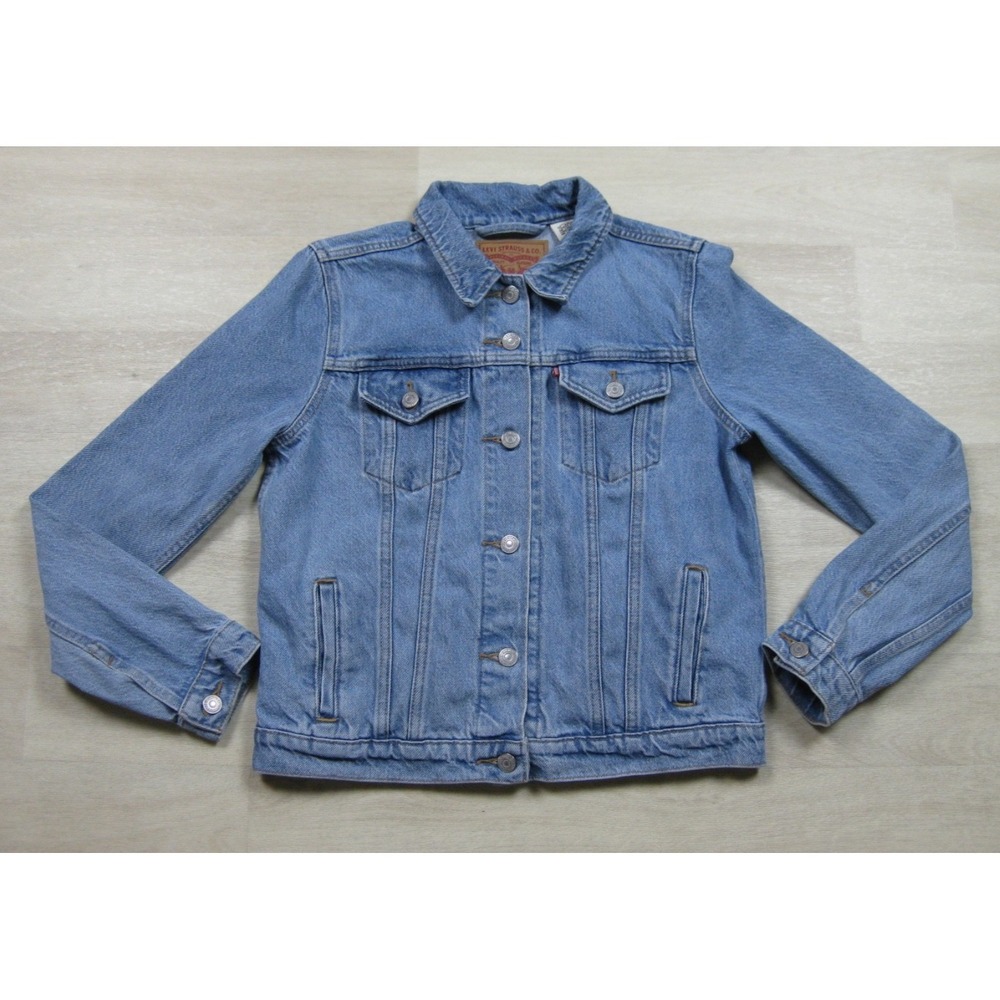 Levi's‎ Original Trucker Jacket Women's (M) 100% Cotton Denim Jean Light Wash
